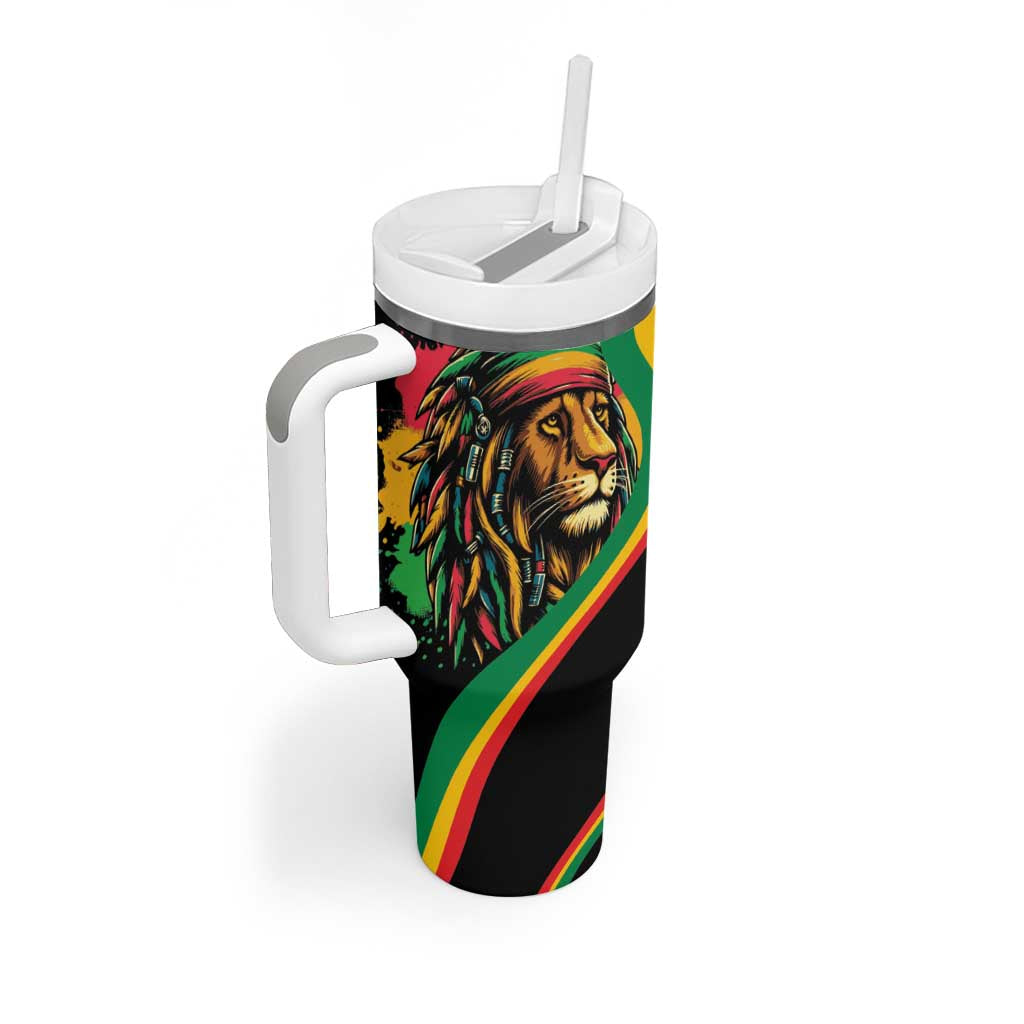 Proud Afro-Jamaicans Rasta Lion Tumbler With Handle Reggae My Soul