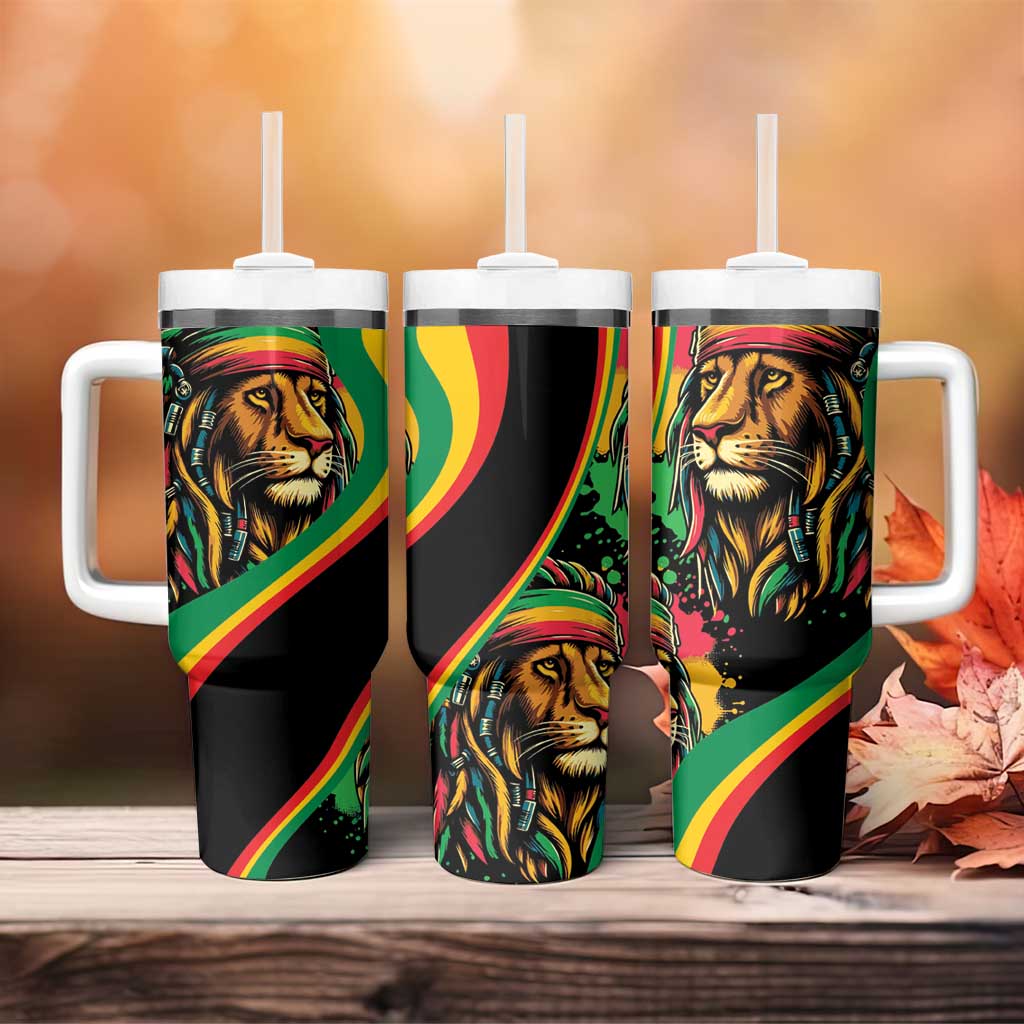 Proud Afro-Jamaicans Rasta Lion Tumbler With Handle Reggae My Soul