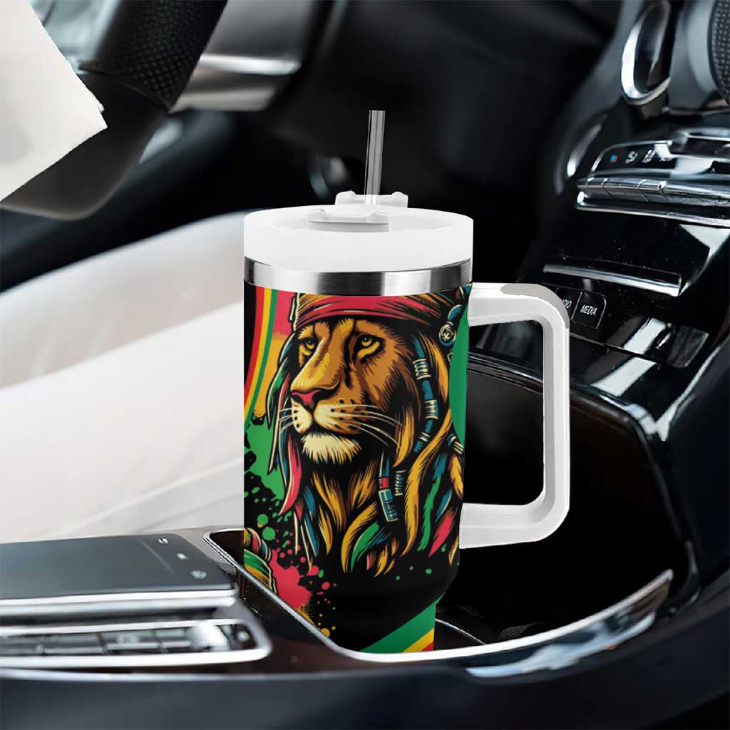 Proud Afro-Jamaicans Rasta Lion Tumbler With Handle Reggae My Soul