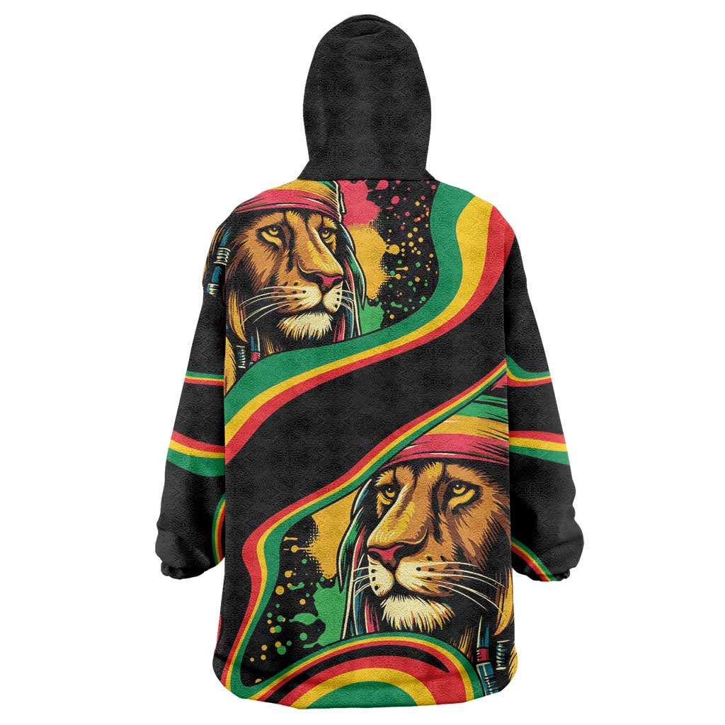 Proud Afro-Jamaicans Rasta Lion Wearable Blanket Hoodie Reggae My Soul