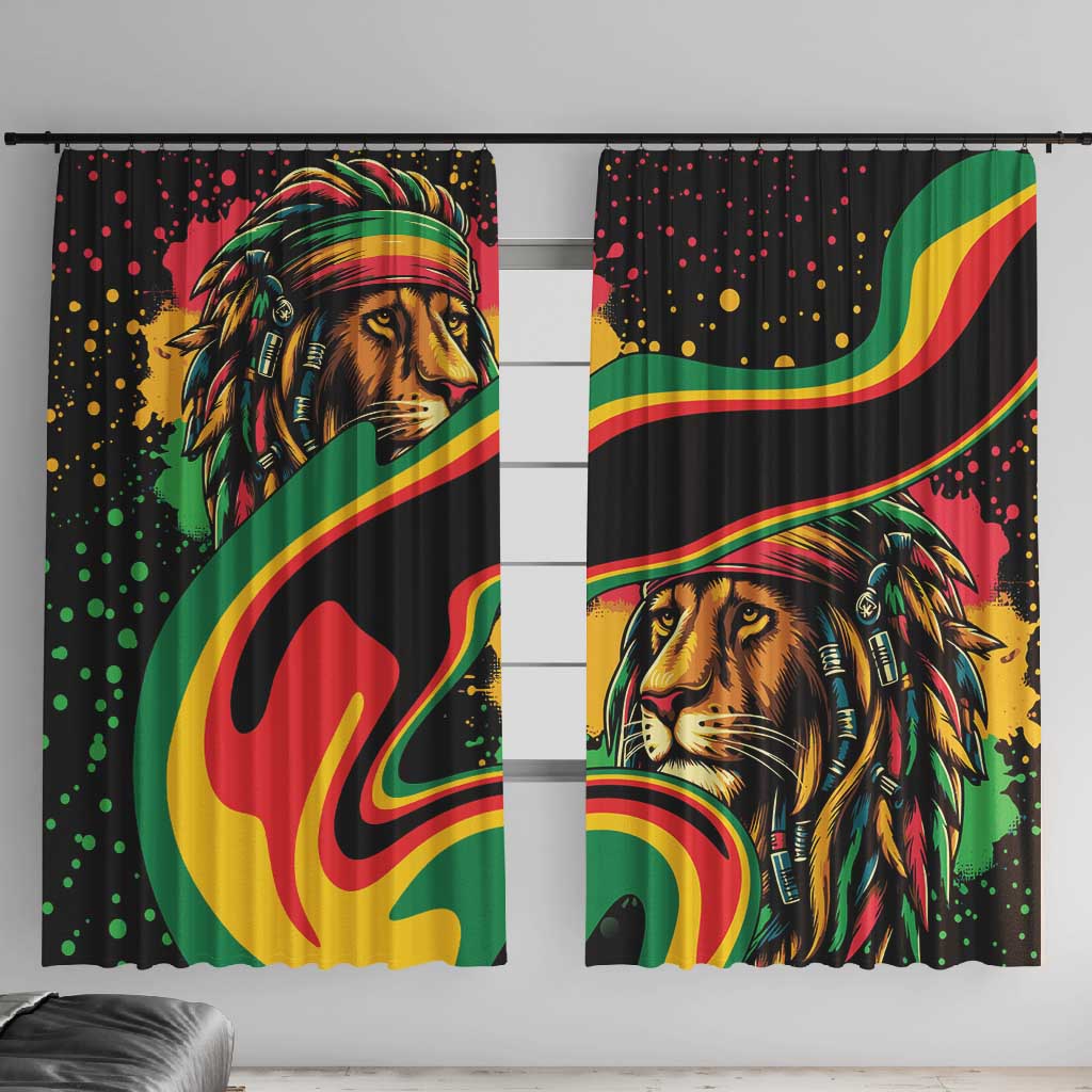 Proud Afro-Jamaicans Rasta Lion Window Curtain Reggae My Soul