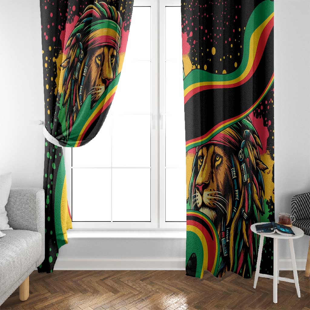 Proud Afro-Jamaicans Rasta Lion Window Curtain Reggae My Soul