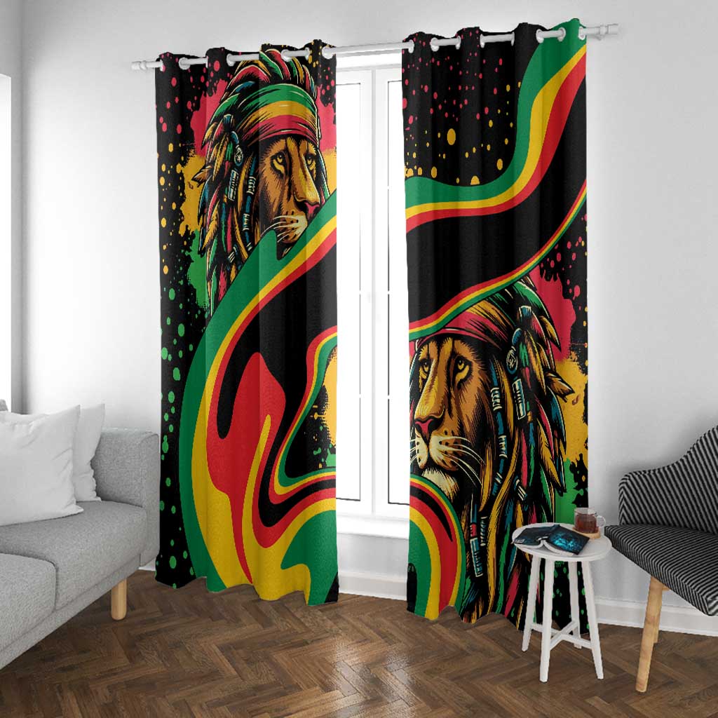 Proud Afro-Jamaicans Rasta Lion Window Curtain Reggae My Soul