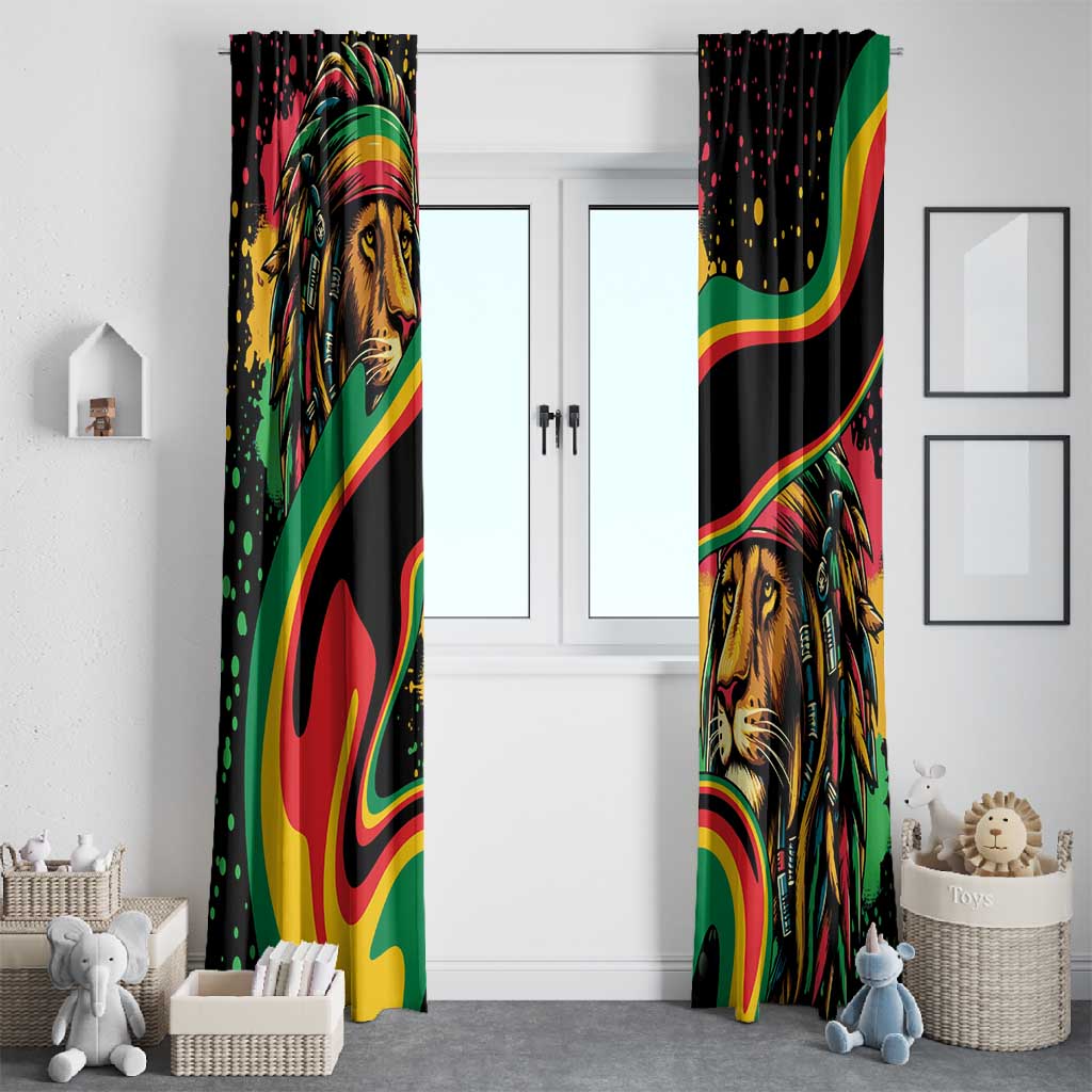 Proud Afro-Jamaicans Rasta Lion Window Curtain Reggae My Soul