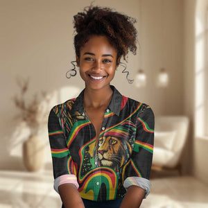 Proud Afro-Jamaicans Rasta Lion Women Casual Shirt Reggae My Soul LT9