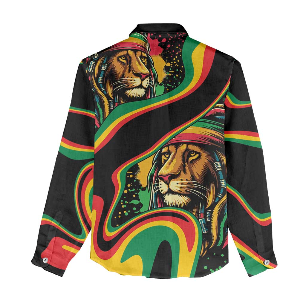 Proud Afro-Jamaicans Rasta Lion Women Casual Shirt Reggae My Soul LT9