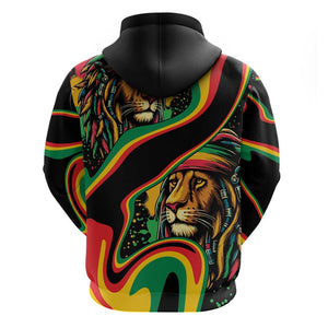 Proud Afro-Jamaicans Rasta Lion Zip Hoodie Reggae My Soul