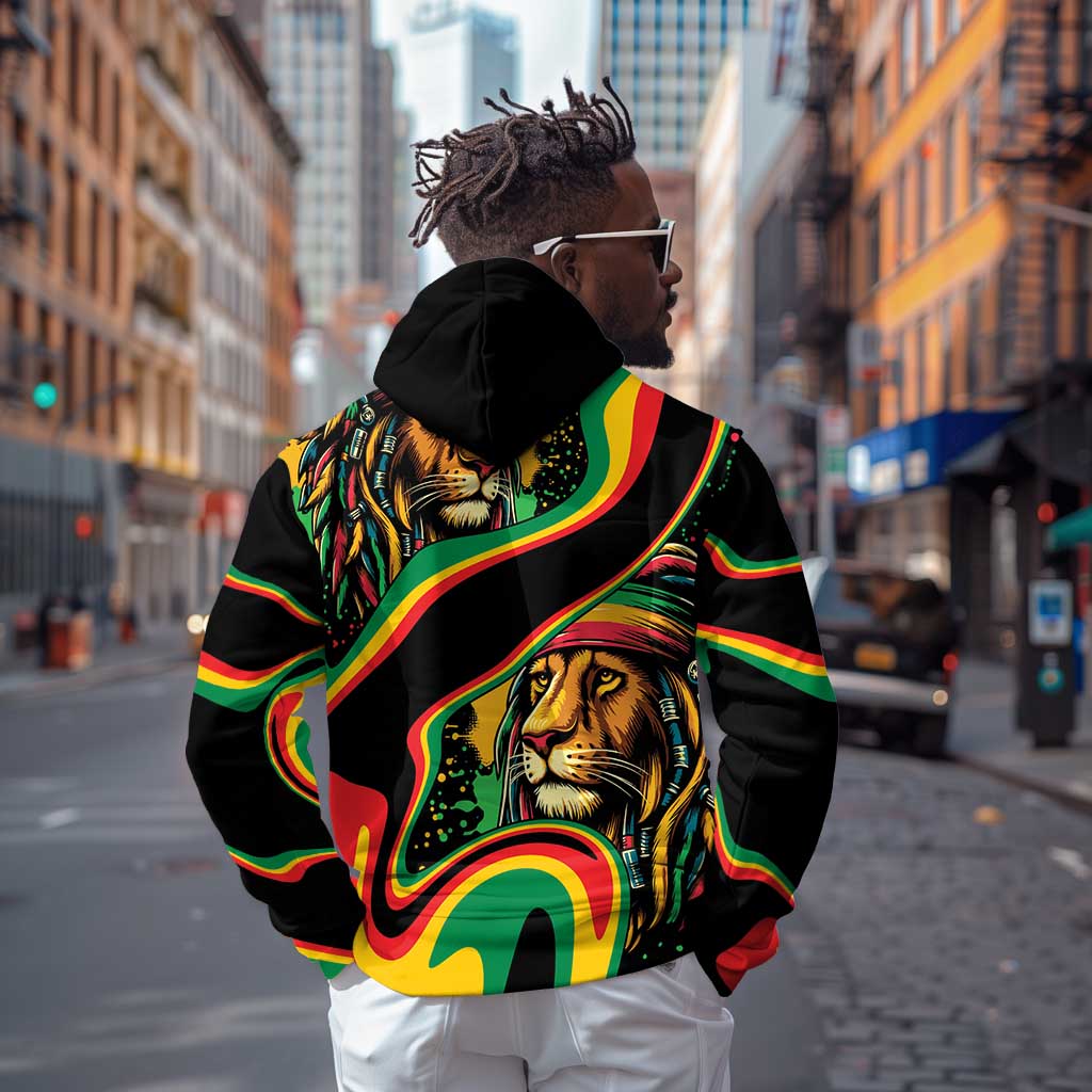 Proud Afro-Jamaicans Rasta Lion Zip Hoodie Reggae My Soul