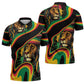 Proud Afro-Jamaicans Rasta Lion Zipper Polo Shirt Reggae My Soul