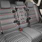 Charcoal Black Hearts Crown Traditional Geometry Back Car Seat Cover Seanamarena Basotho Blanket Inspired