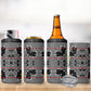 Charcoal Black Hearts Crown Traditional Geometry 4 in 1 Can Cooler Tumbler Seanamarena Basotho Blanket Inspired