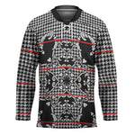 Charcoal Black Hearts Crown Traditional Geometry Hockey Jersey Seanamarena Basotho Blanket Inspired