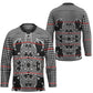 Charcoal Black Hearts Crown Traditional Geometry Hockey Jersey Seanamarena Basotho Blanket Inspired