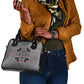 Charcoal Black Hearts Crown Traditional Geometry Shoulder Handbag Seanamarena Basotho Blanket Inspired