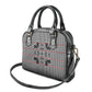 Charcoal Black Hearts Crown Traditional Geometry Shoulder Handbag Seanamarena Basotho Blanket Inspired