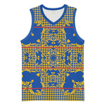 Cobalt Blue Hearts Crown Traditional Geometry Basketball Jersey Seanamarena Basotho Blanket Inspired