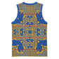Cobalt Blue Hearts Crown Traditional Geometry Basketball Jersey Seanamarena Basotho Blanket Inspired