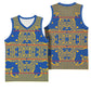 Cobalt Blue Hearts Crown Traditional Geometry Basketball Jersey Seanamarena Basotho Blanket Inspired