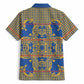 Cobalt Blue Hearts Crown Traditional Geometry Hawaiian Shirt Seanamarena Basotho Blanket Inspired