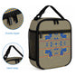 Cobalt Blue Hearts Crown Traditional Geometry Lunch Bag Seanamarena Basotho Blanket Inspired