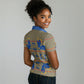 Cobalt Blue Hearts Crown Traditional Geometry Women Polo Shirt Seanamarena Basotho Blanket Inspired