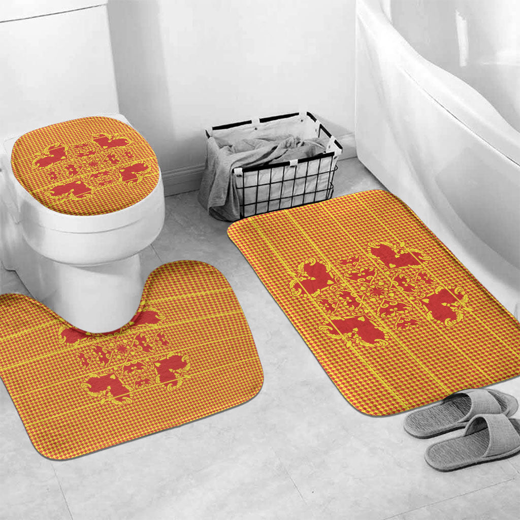 Scarlet Red Hearts Crown Traditional Geometry Bathroom Set Seanamarena Basotho Blanket Inspired
