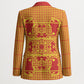 Scarlet Red Hearts Crown Traditional Geometry Blazer Seanamarena Basotho Blanket Inspired