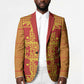 Scarlet Red Hearts Crown Traditional Geometry Blazer Seanamarena Basotho Blanket Inspired
