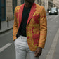 Scarlet Red Hearts Crown Traditional Geometry Blazer Seanamarena Basotho Blanket Inspired
