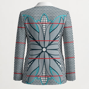 Cobalt Blue Khotso Mojalefa Poone Blazer Basotho Khotso Blanket Inspired