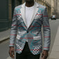 Cobalt Blue Khotso Mojalefa Poone Blazer Basotho Khotso Blanket Inspired