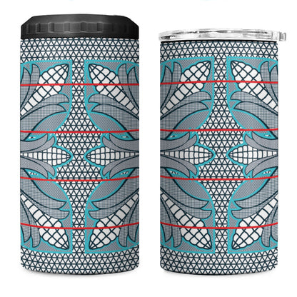 Cobalt Blue Khotso Mojalefa Poone 4 in 1 Can Cooler Tumbler Basotho Khotso Blanket Inspired