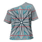 Cobalt Blue Khotso Mojalefa Poone Cross Shoulder Shirt Basotho Khotso Blanket Inspired