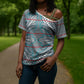 Cobalt Blue Khotso Mojalefa Poone Cross Shoulder Shirt Basotho Khotso Blanket Inspired