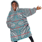 Cobalt Blue Khotso Mojalefa Poone Kid Wearable Blanket Hoodie Basotho Khotso Blanket Inspired