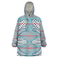 Cobalt Blue Khotso Mojalefa Poone Kid Wearable Blanket Hoodie Basotho Khotso Blanket Inspired