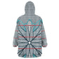 Cobalt Blue Khotso Mojalefa Poone Kid Wearable Blanket Hoodie Basotho Khotso Blanket Inspired