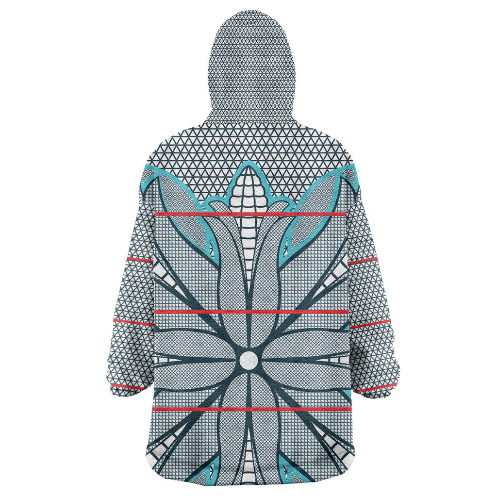 Cobalt Blue Khotso Mojalefa Poone Kid Wearable Blanket Hoodie Basotho Khotso Blanket Inspired
