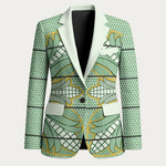 Emerald Green Khotso Mojalefa Poone Blazer Basotho Khotso Blanket Inspired