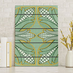 Emerald Green Khotso Mojalefa Poone Canvas Wall Art Basotho Khotso Blanket Inspired