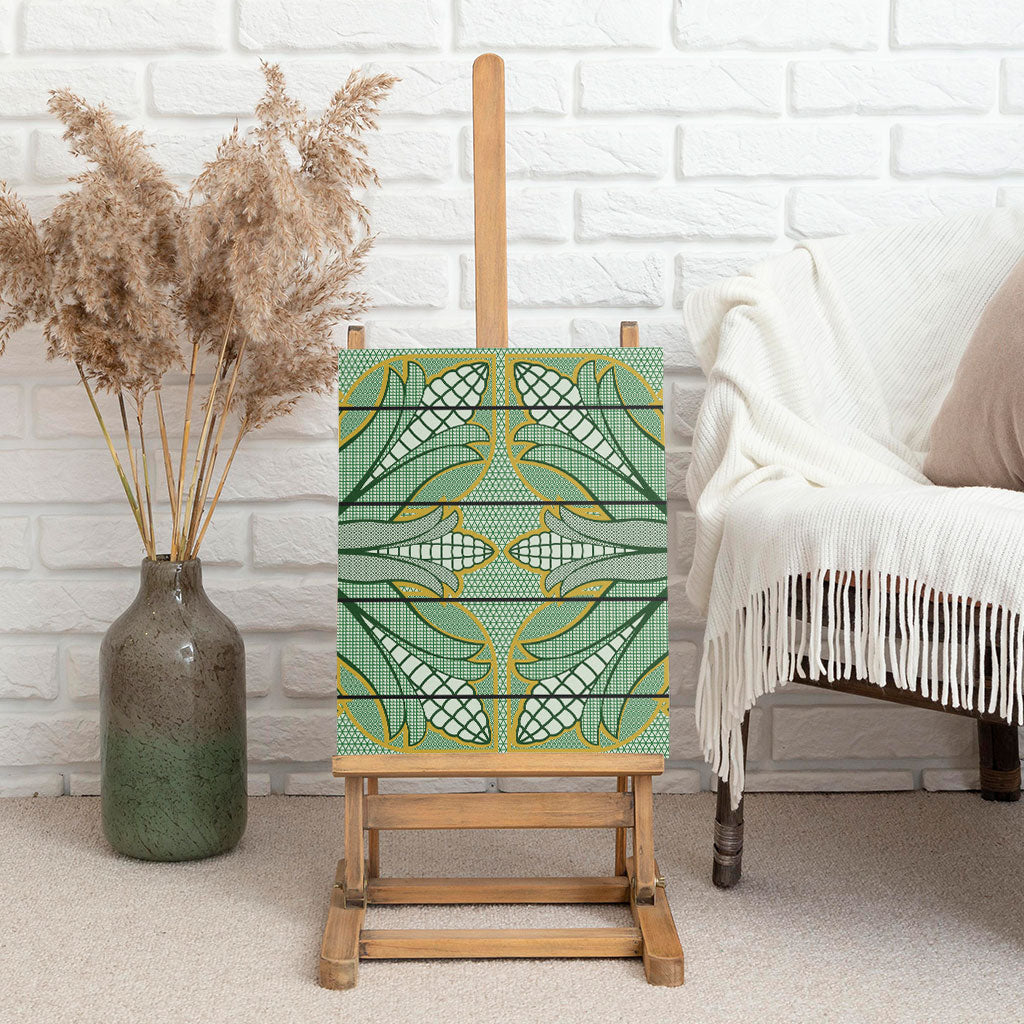 Emerald Green Khotso Mojalefa Poone Canvas Wall Art Basotho Khotso Blanket Inspired
