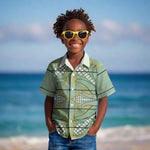 Emerald Green Khotso Mojalefa Poone Kid Hawaiian Shirt Basotho Khotso Blanket Inspired