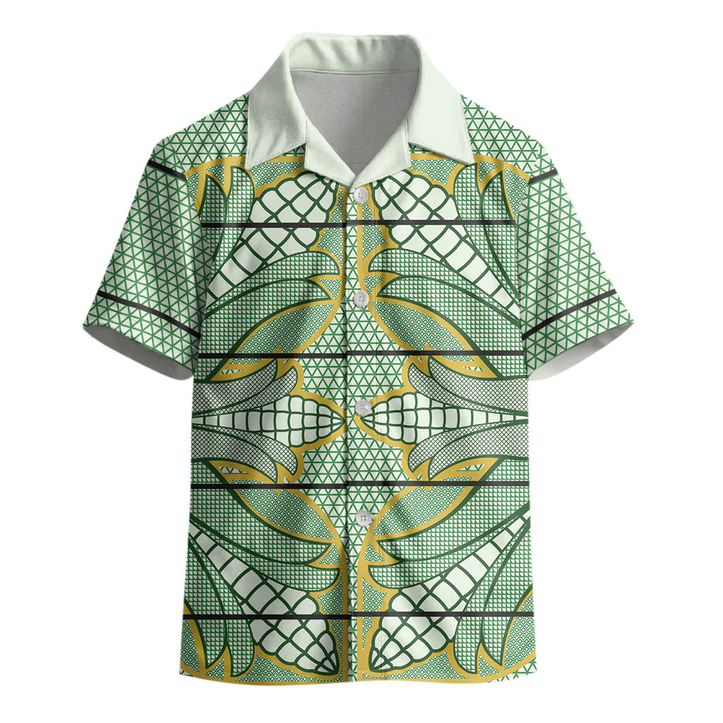 Emerald Green Khotso Mojalefa Poone Kid Hawaiian Shirt Basotho Khotso Blanket Inspired