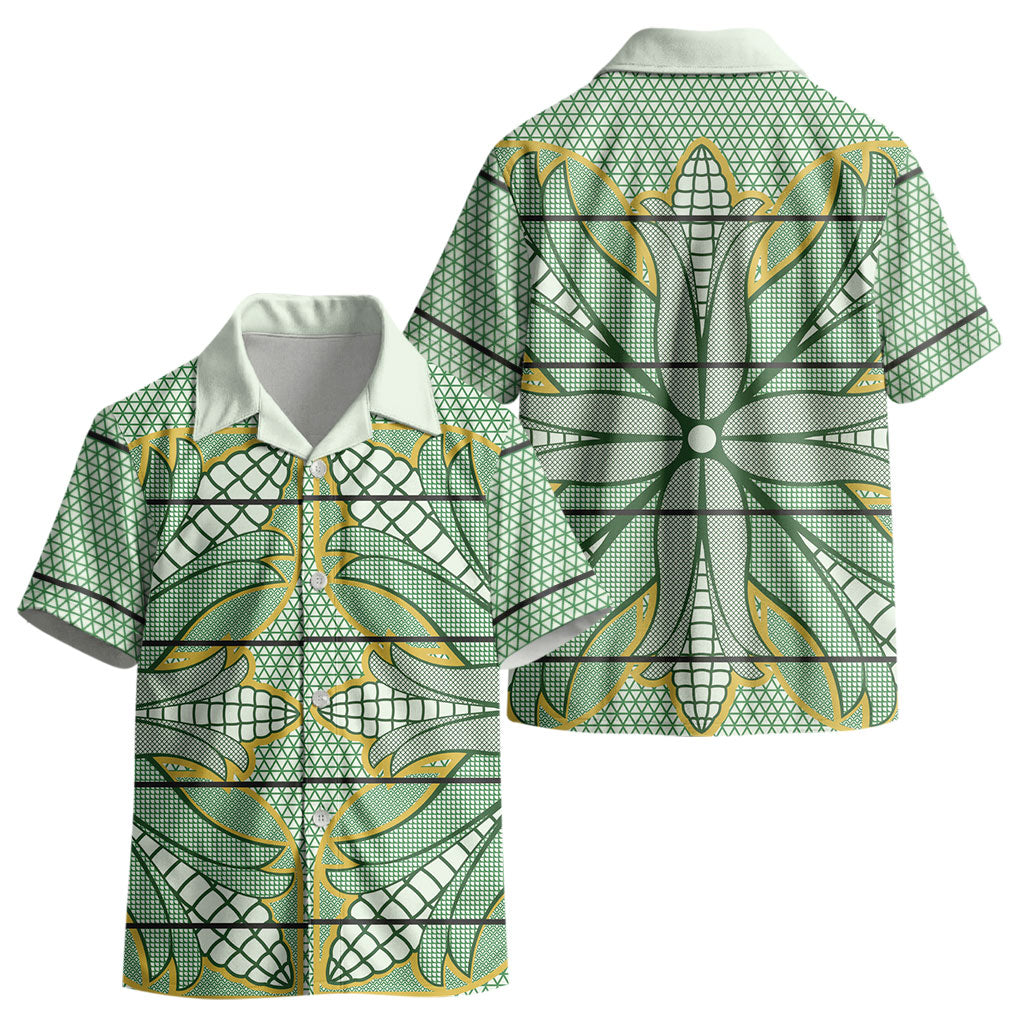 Emerald Green Khotso Mojalefa Poone Kid Hawaiian Shirt Basotho Khotso Blanket Inspired