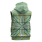 Emerald Green Khotso Mojalefa Poone Sleeveless Zip Hoodie Basotho Khotso Blanket Inspired