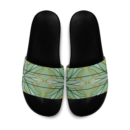 Emerald Green Khotso Mojalefa Poone Slide Sandals Basotho Khotso Blanket Inspired