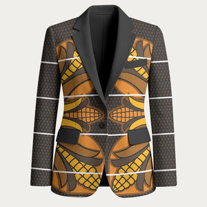 Old Gold Khotso Mojalefa Poone Blazer Basotho Khotso Blanket Inspired