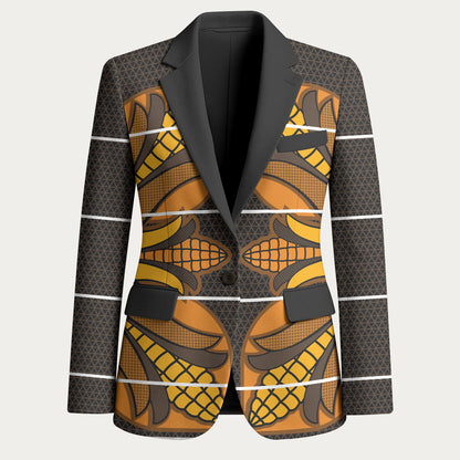 Old Gold Khotso Mojalefa Poone Blazer Basotho Khotso Blanket Inspired