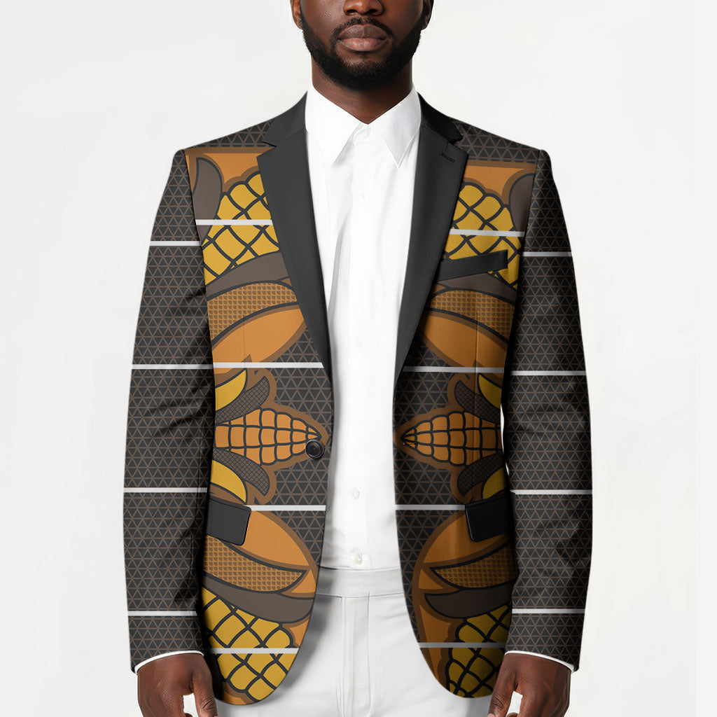 Old Gold Khotso Mojalefa Poone Blazer Basotho Khotso Blanket Inspired