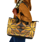 Old Gold Khotso Mojalefa Poone Leather Tote Bag Basotho Khotso Blanket Inspired